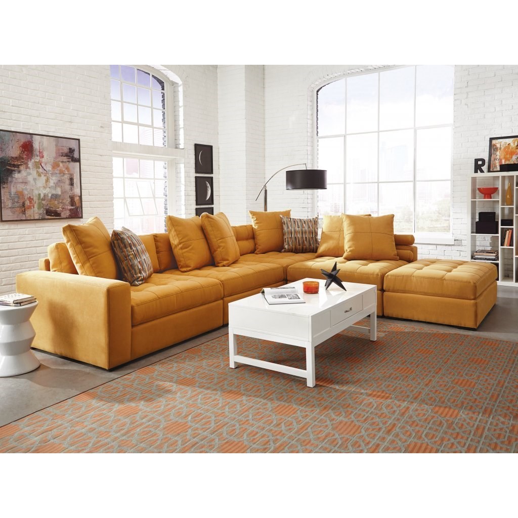 Jonathan Louis Noah Contemporary 5Piece Sectional with Ottoman